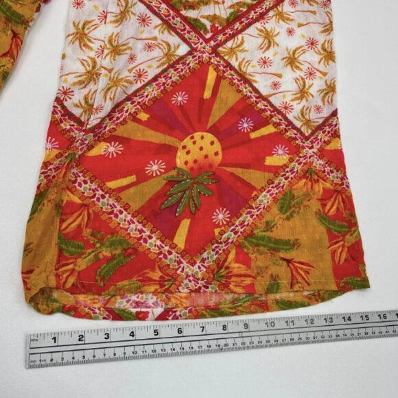 Haute Hippie Size M Kimono Top & Pant Set Colorful Tropical Bohemian Festival - Picture 13 of 16